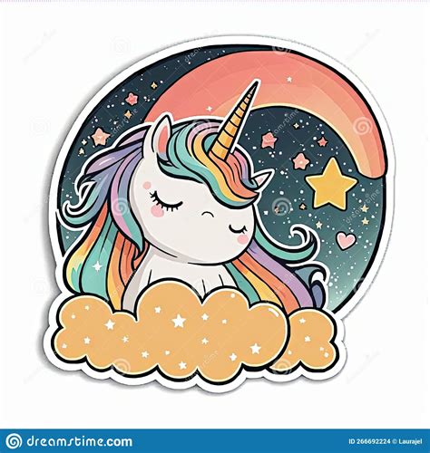 A Cute Chibi Unicorn Stickers Stock Illustration Illustration Of Love