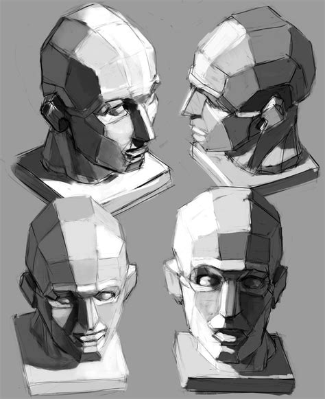 Planar Head Sketches Jan 25 By Jstq On Deviantart Anatomy Art Art