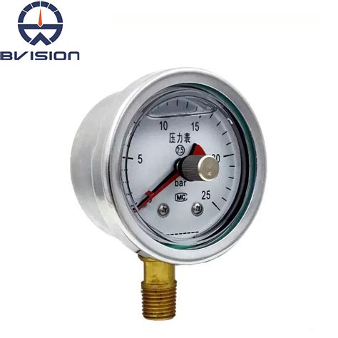 Yn60a 25bar Semi Stainless Steel Pressure Gauge With Memory Pointer