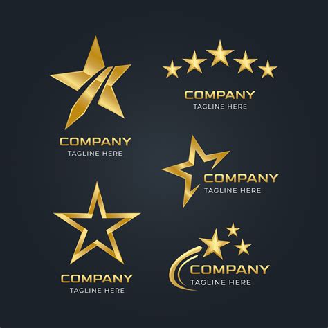 Golden Star Logo Vector Art Icons And Graphics For Free Download