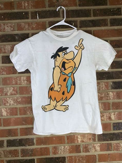 Fred Flintstone Vintage Shirt Hana Barbera T Shirt Size Medium Ebay