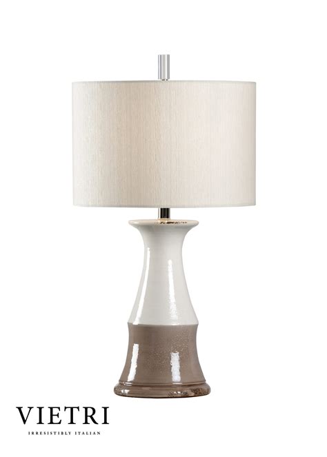Portofina Gray And White Ceramic Lamp By Wildwood Lamps 28″ Fine Home