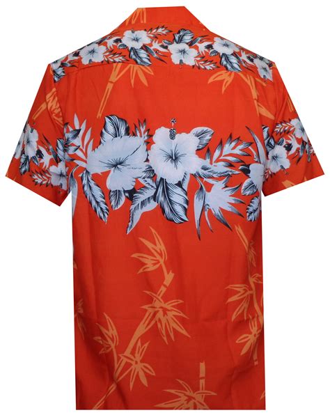Hawaiian Shirts Mens Bamboo Tree Print Beach Aloha Party Holiday EBay