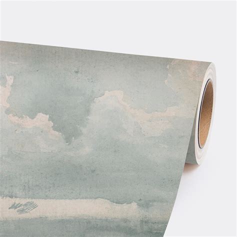 Vintage Clouded Sky Scene Wallpaper Non Woven Traditional Mural Living