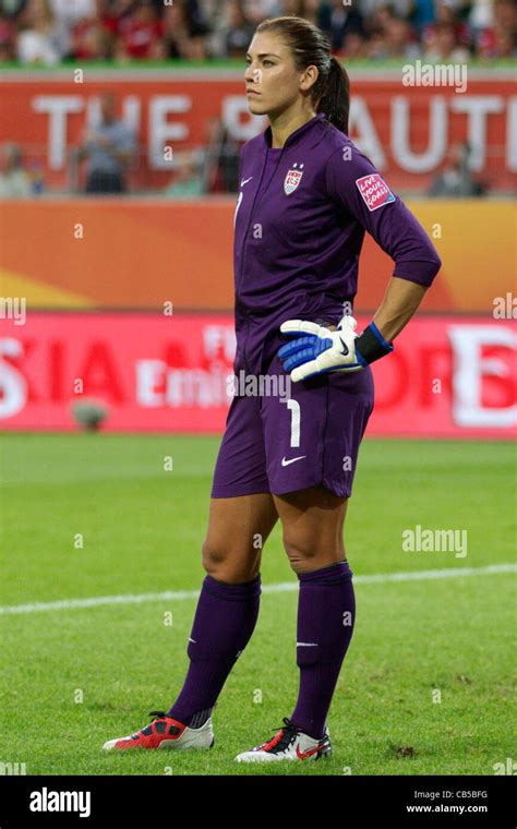 Goalkeeper Hope Solo Of The United States Stands During A Break In Play