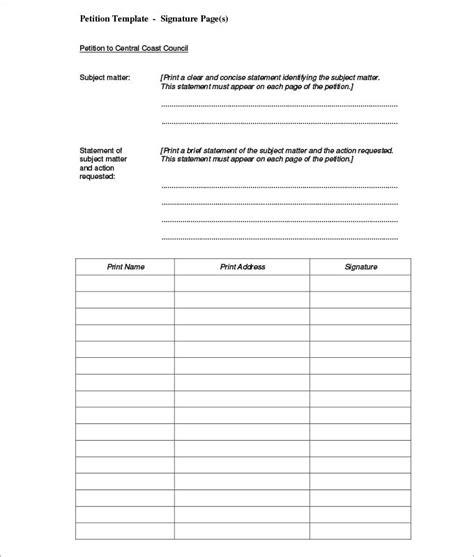 5 Petition Templates Free Pdf Word Documents Download Free