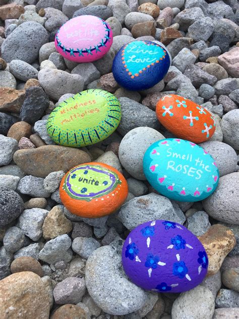 Easy Rock Painting Ideas Over Mod Podge Rocks
