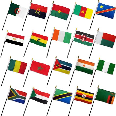 Set Of 20 African Country Flags Set Of African Country Flags 4x6in Desk