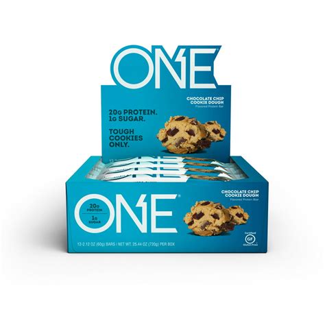 One Protein Bar Chocolate Chip Cookie Dough 20g Protein 12 Ct