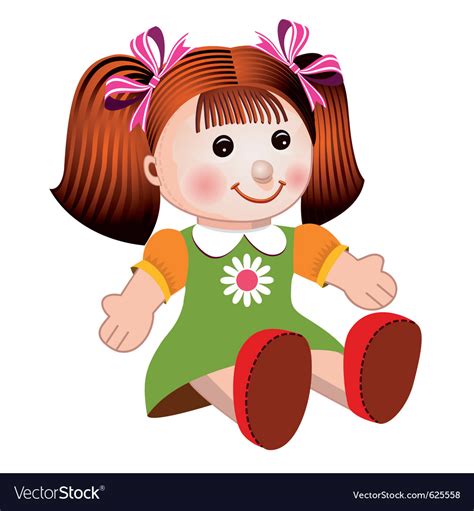 Girl Doll Royalty Free Vector Image Vectorstock