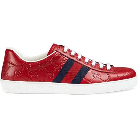 Gucci Ace Gucci Signature Sneaker 650 Liked On Polyvore Featuring