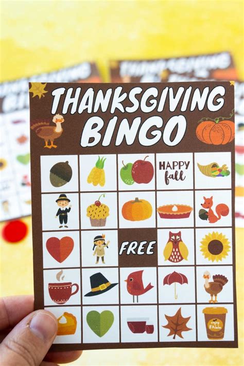 Free Printable Thanksgiving Bingo Game 20 Cards Play Party Plan