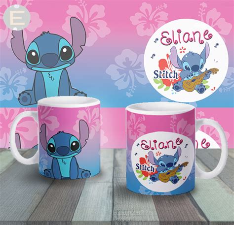 Caneca Lilo Stitch Personalizada com nome de plástico Elo7