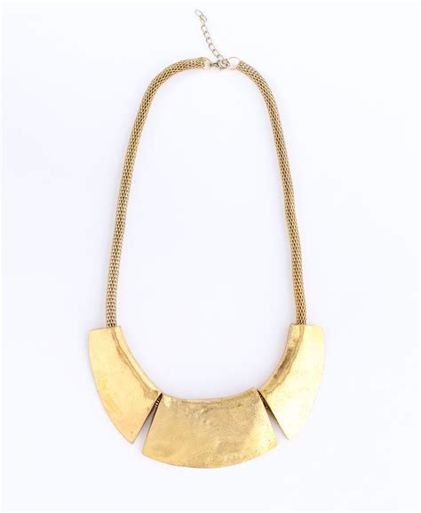 Gold Statement Necklace Golden Bib Necklace By Thefashionbandits