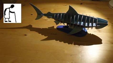 Lets Assemble A 3d Cardboard Shark Youtube