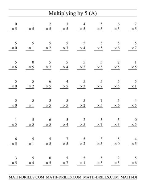 The Multiplying 1 To 124 A Math Worksheet From The In Multiplication