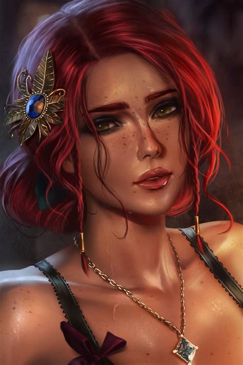 Triss Merigold Fantasy Art Women Witcher Art Fantasy Girl