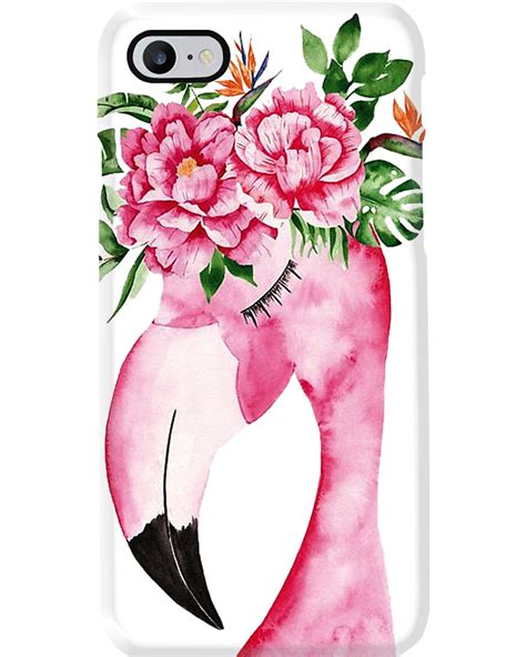 Flamingo Flower Phone Case