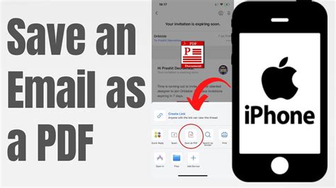 How To Save An Email As A Pdf On Iphone And Ipad Youtube