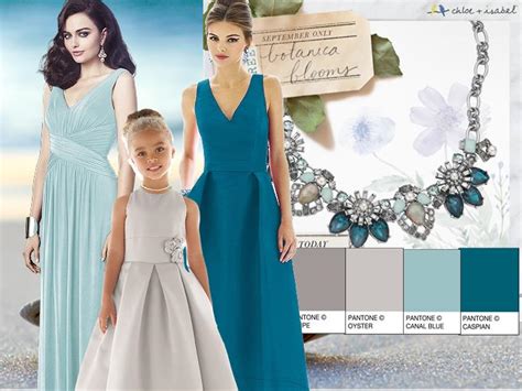 Seashore Teal And Mother Of Pearl Pantone Wedding Styleboard The