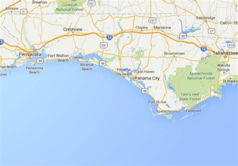 Detailed Map Of Florida Panhandle