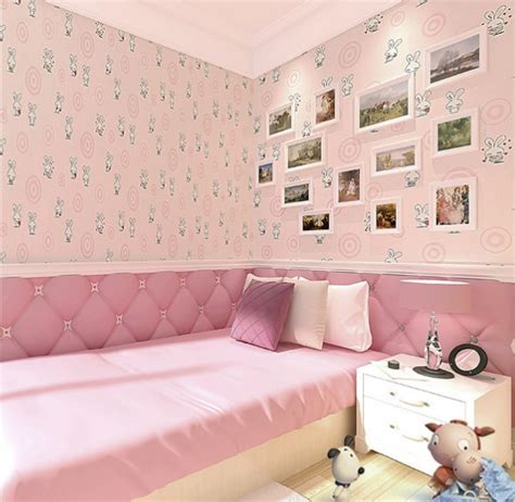 These gorgeous girls bedroom designs offer perfect solutions for your little lovelies sleep and play space, from sweet pink candy cane stripes and poodle pictures, to punchy. Non woven wallpaper circle cute pink bunny child boy ...