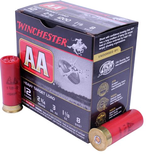 Winchester Aa Target Ld 12 Gauge 2 34 1 18oz 8 25 Rounds Ammunition