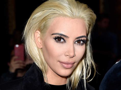 Kim Kardashian Platinum Blonde Hair Business Insider