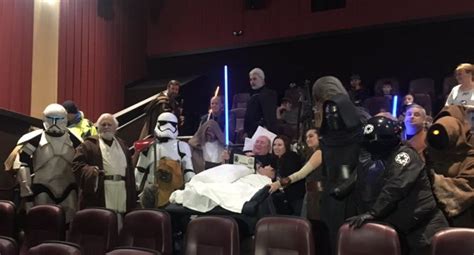 Star Wars Fan Dying Wish Granted To View Star Wars The Last Jedi