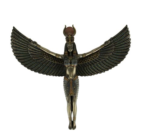Veronese Design Bronze Finish Isis Egyptian Goddess Spreading Wings Wall Sculpture