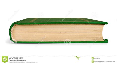 Closed Book In Green Cover To The Side Stock Photo Image Of