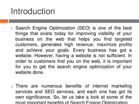 Top 10 Business Benefits Of Search Engine Optimization