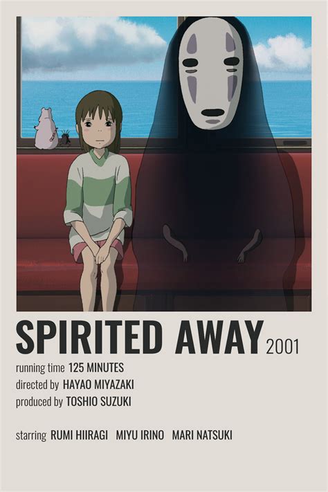 𝘀𝗽𝗶𝗿𝗶𝘁𝗲𝗱 𝗮𝘄𝗮𝘆 𝗽𝗼𝘀𝘁𝗲𝗿 Anime Films Anime Canvas Movie Posters Minimalist