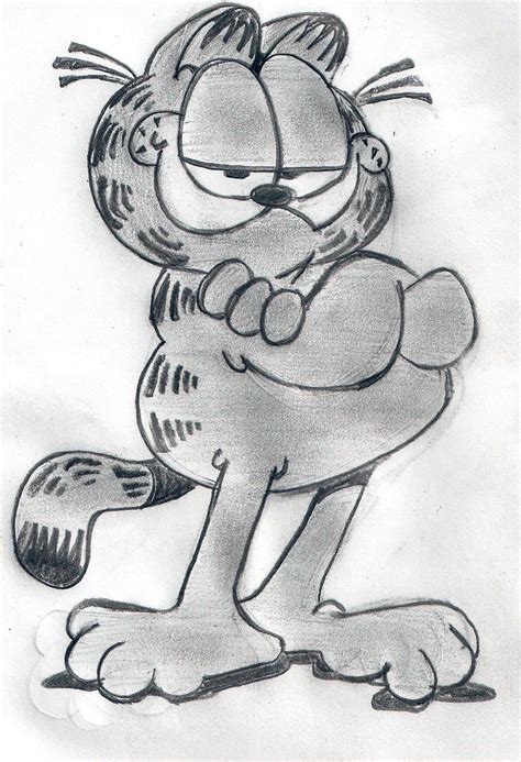 A Drawing Of A Cartoon Cat Holding Something In Its Paws With One Eye