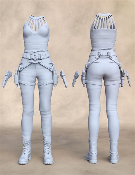 Bounty Huntress Outfit For Genesis 8 Female S Daz 3d