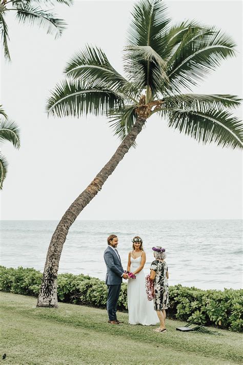 Intimate Hawaii Elopement Palm Tree Wedding Hawaii Elopement Maui Elopement Intimate Wedding