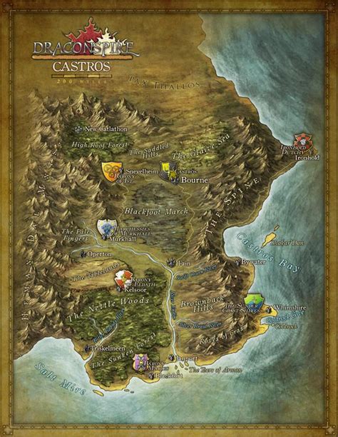Draconspire Castros By Djekspek Fantasy World Map Fantasy Places Map