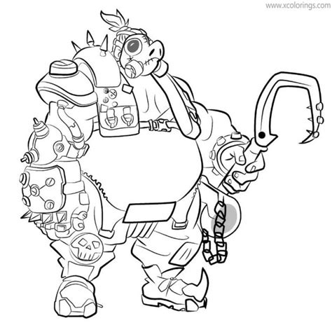 Overwatch Coloring Pages Junkrat Frag Launcher - XColorings.com