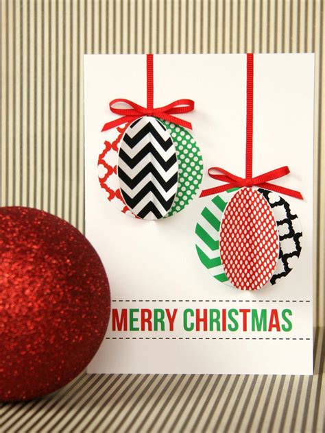 Create a stylish holiday greeting card with designs and templates from costco photo center. Handmade Modern Ornament Holiday Card | HGTV