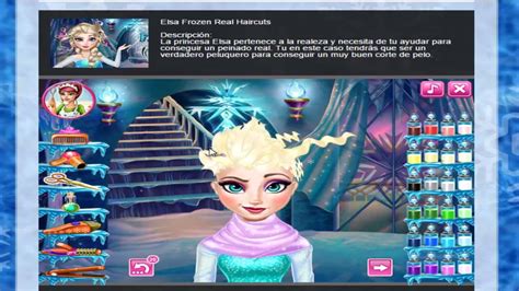 ® Frozen En EspaÑol Juegos Corta El Cabello A Elsa Jogos Do Frozen Youtube