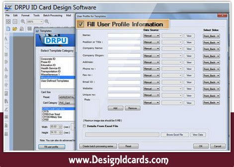 design id cards software screenshots    create identity card