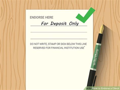 Endorsement On Back Of Check