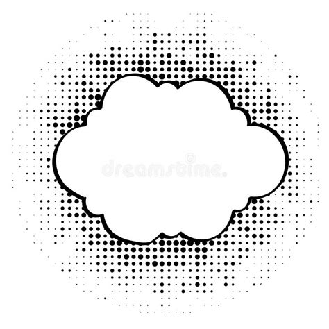 Comic Empty Speech Bubble With Space For Your Text Dots Stars Stock