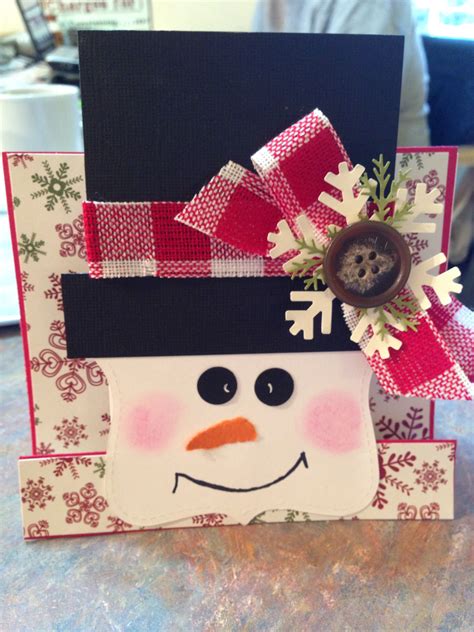 Christmas Snowman Card Kaylahskards Winter Cards Snowman