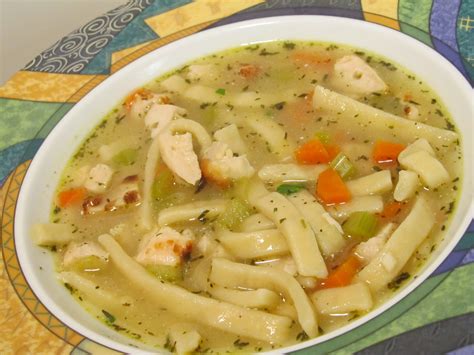 Return the chicken and juices into the pot, add the chicken broth and water. Jenn's Food Journey: Chicken Noodle Soup