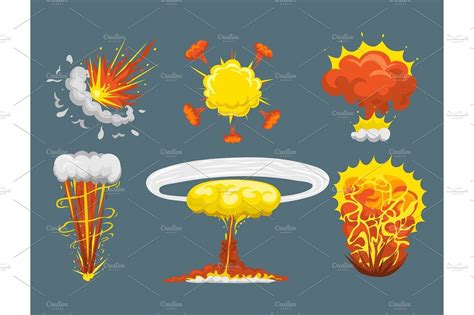 Cartoon Explosion Boom Effect Animation Game Sprite Sheet Explode Burst