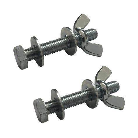 5 X Set Screw Bolts M8 X 70mm Washers And Wing Nuts Bright Zinc Plated