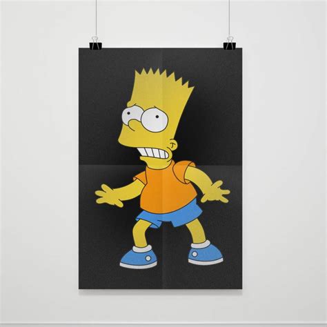 Bart Simpson Afraid Poster Poster Art Design