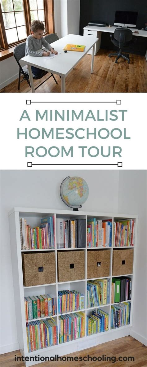 The small touches of flowers soften the look making it an inviting entryway to your. Minimalist Homeschool Room Tour (With images) | Homeschool ...