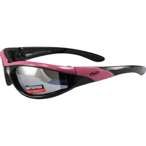 Global Vision Eyewear Black And Pink Frame Hawkeye Ladies Riding